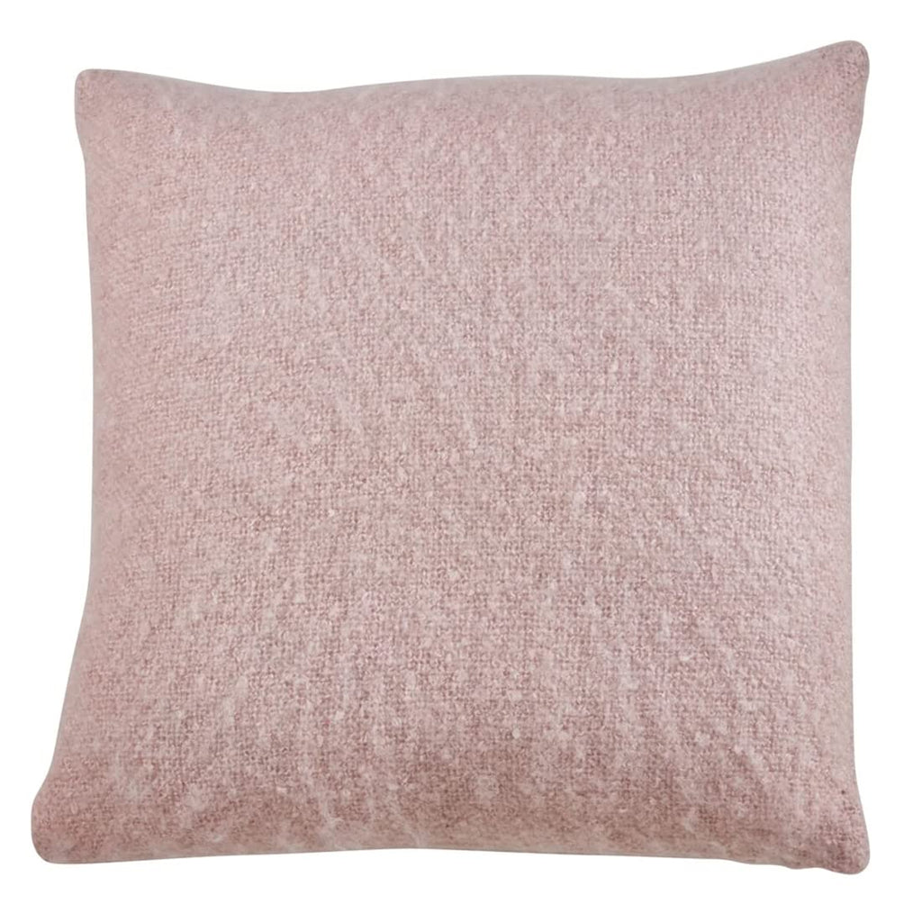 Fennco Styles Solid Faux Mohair Decorative Throw Pillow 18" W x 18" L - Soft Cushion for Home, Couch, Living Room, Bedroom and Office Décor
