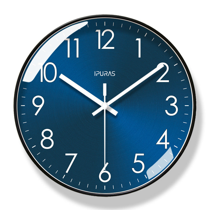 Brand - new 10/12 - inch modern wall clock. Its silent quartz makes it perfect for living rooms.