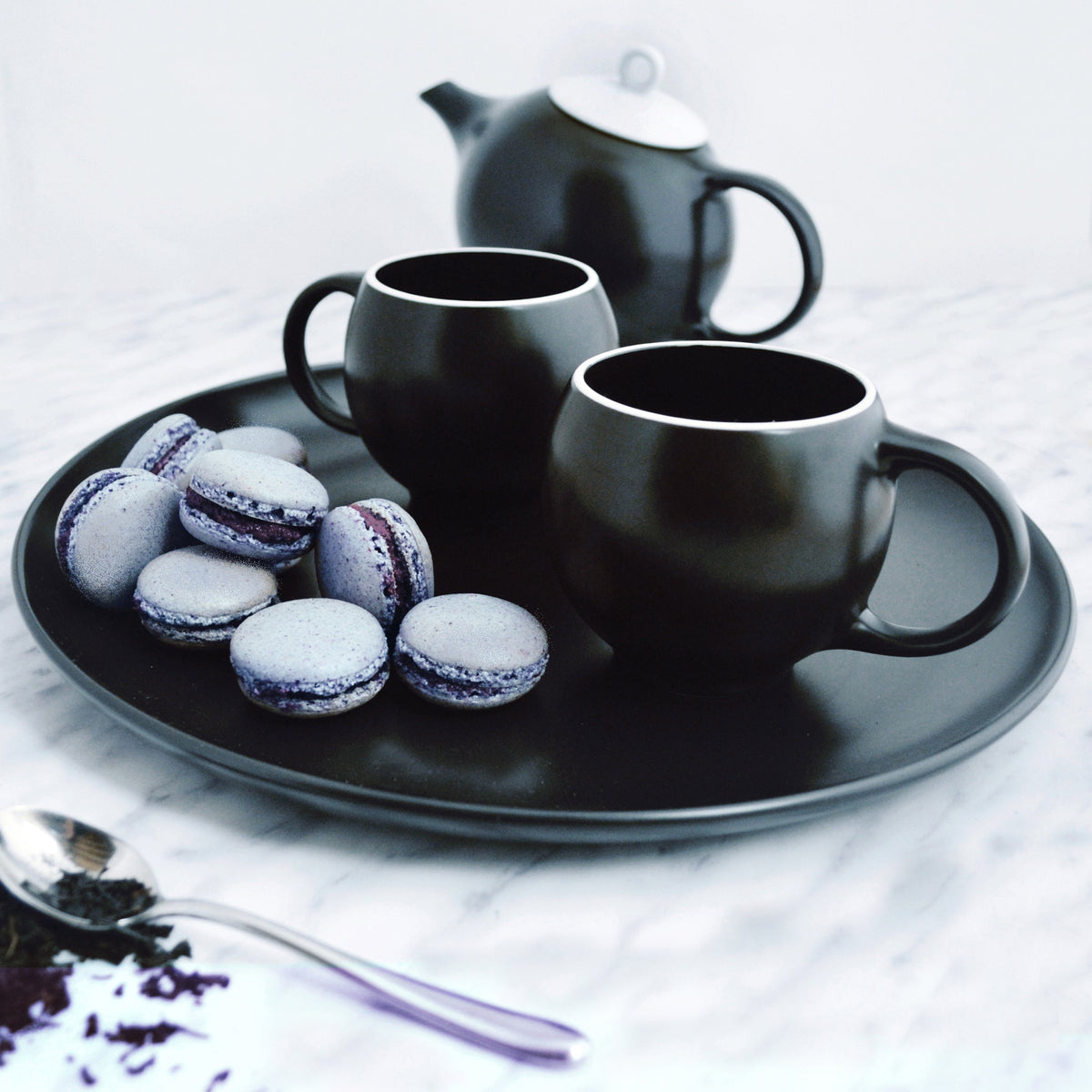 Eva 6-piece Tea Set - Modern Teaware Collection - Black