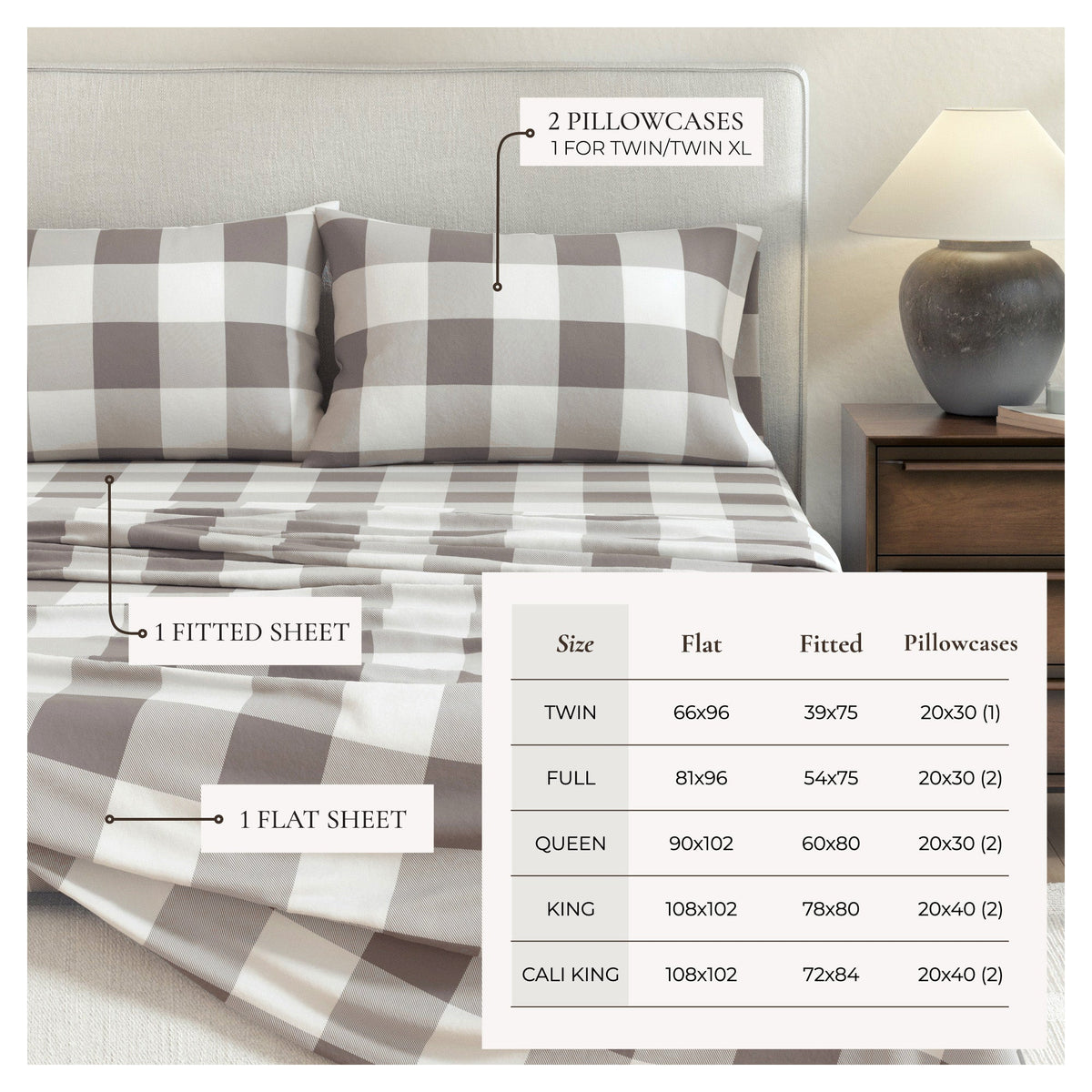 Turkish Cotton Flannel Sheet - Belle Collection