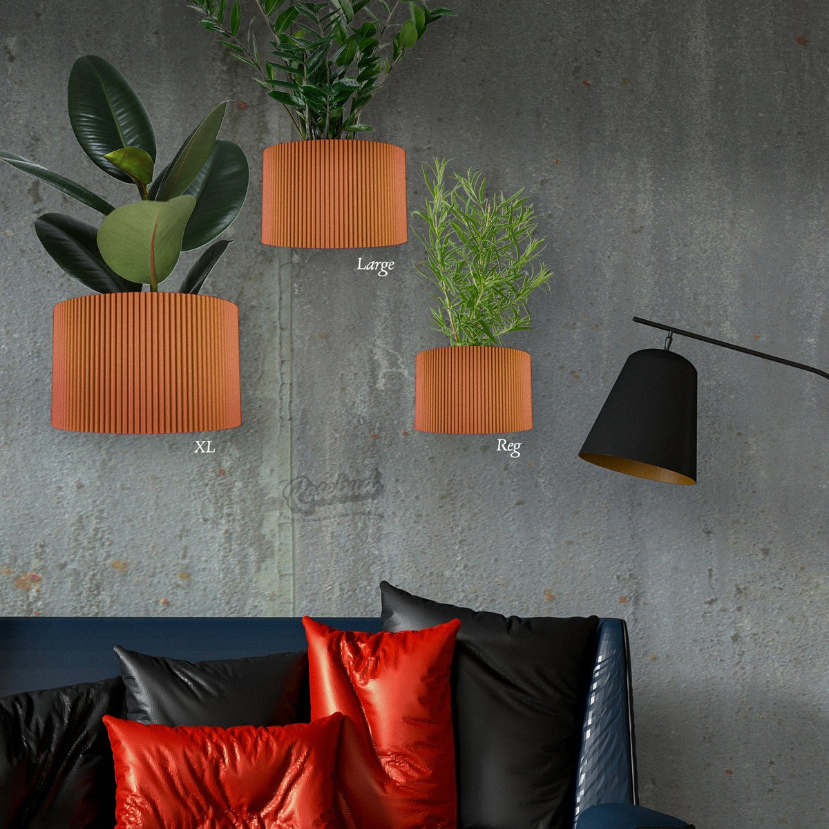 Ribbed Wall Planter